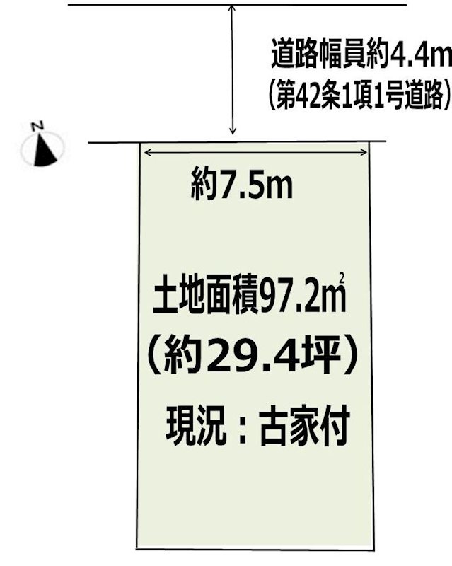 高槻市藤の里町 売土地  間取り図