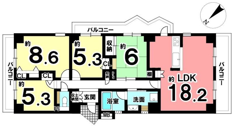 コモンシティ星田ヴェルデヒルズ5番館 間取り図