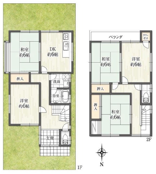 高槻市中川町 中古一戸建 間取り図