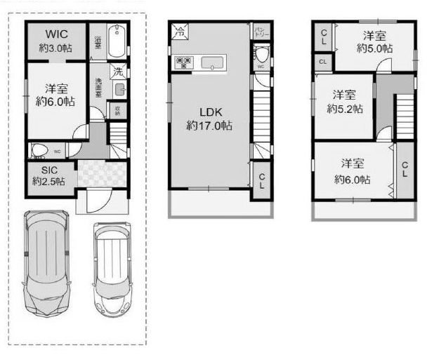 高槻市安岡寺町5丁目　建築条件付売土地 間取り図
