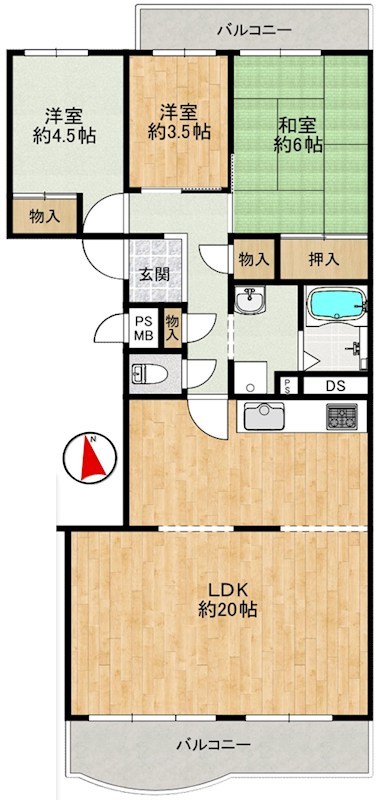メゾン千里丘S棟 　 間取り図
