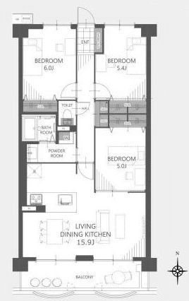 間取り図 アルバ高槻 間取り図
