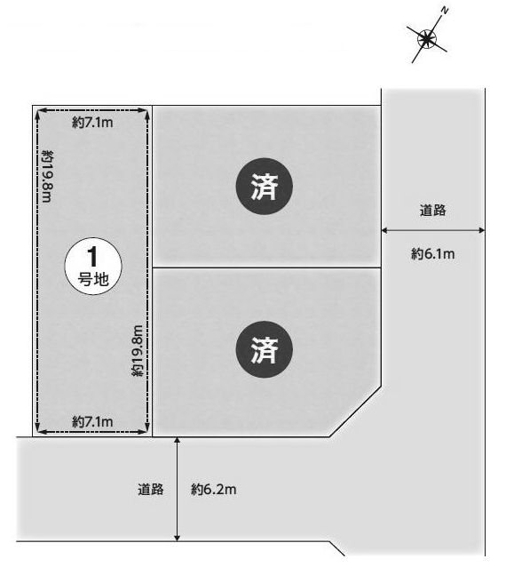 高槻市南平台1丁目　売土地1号地 間取り図