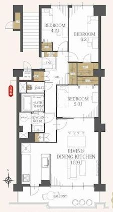 摂津スカイハイツ  間取り図