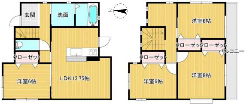 長尾東町3丁目一戸建再生既存住宅 間取り図