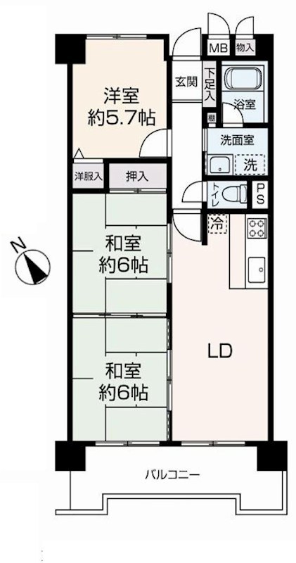 千里丘グランドハイツ 間取り図