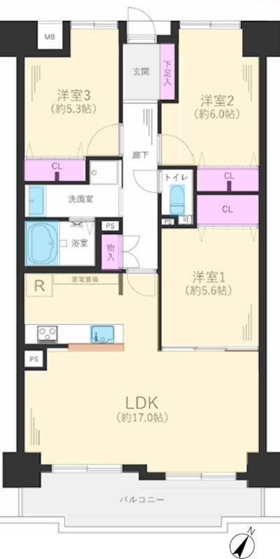 ダイアパレス樟葉  間取り図