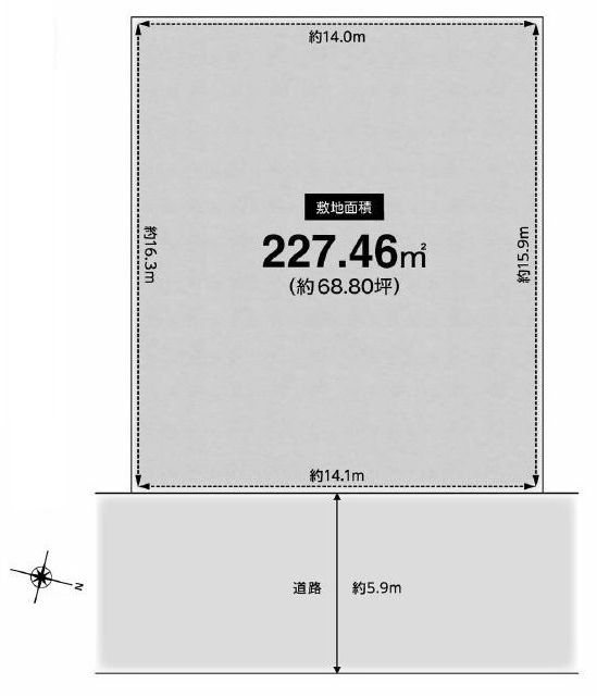 高槻市日吉台二番町　売土地 間取り図
