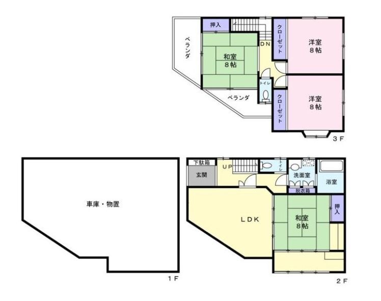摂津市南別府町　中古一戸建 間取り図