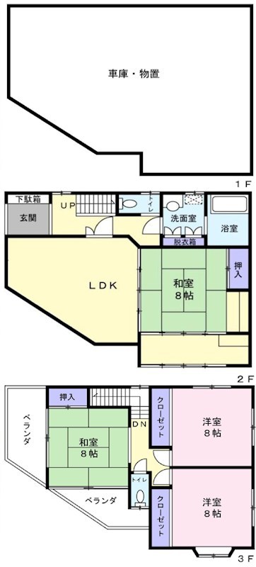 摂津市南別府町　中古一戸建 間取り図