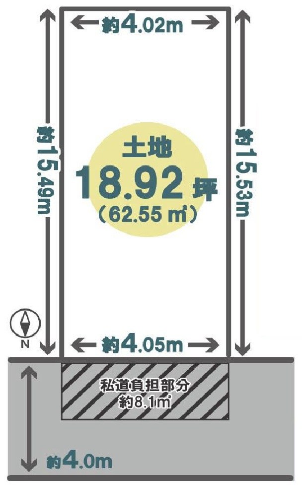 高槻市城西町 売土地 間取り図