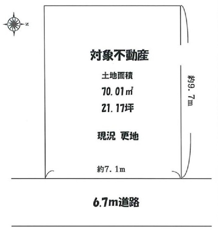 高槻市唐崎西1丁目　売土地 間取り図