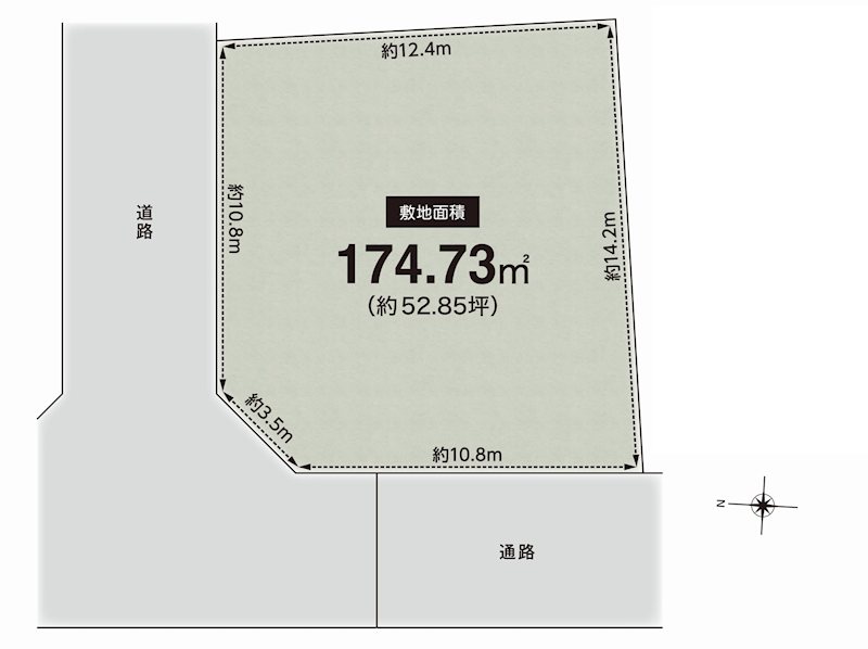 茨木市北春日丘1丁目　売土地 間取り図