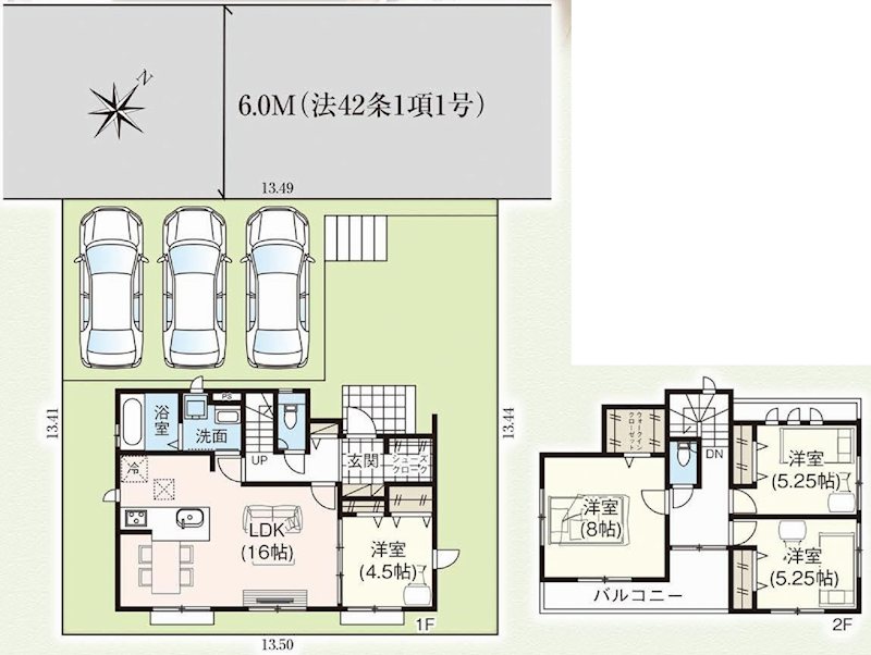 茨木市山手台7丁目　新築一戸建 間取り図