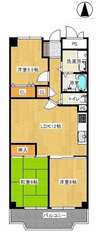 日興千里台スカイタウンE棟　オーナーチェンジ物件 間取り図