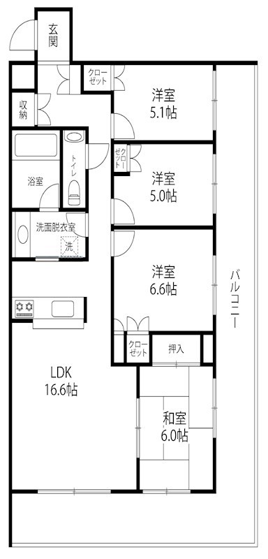 パームズコート茨木パーク・ホームズA棟  間取り図