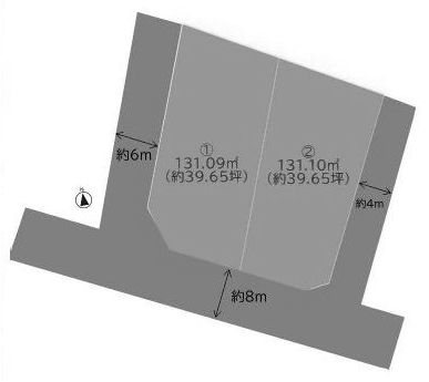 高槻市日吉台四番町　売土地2号地 間取り図