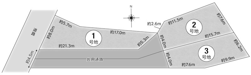 島本町東大寺1丁目 売土地 間取り図