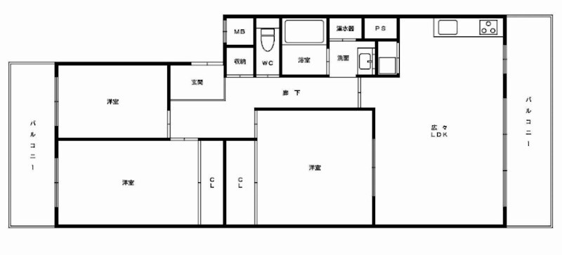 摂津スカイハイツ 間取り図