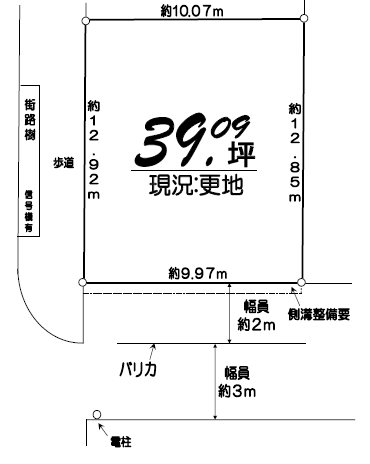 茨木市桑田町　売土地 間取り図