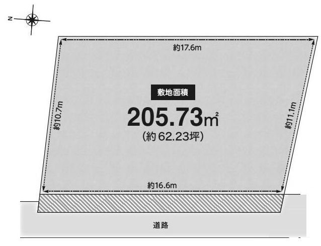 高槻市西五百住町　売土地 間取り図