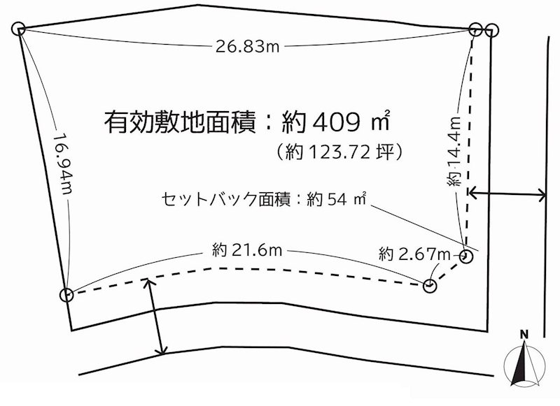 茨木市上野町 売土地 間取り図
