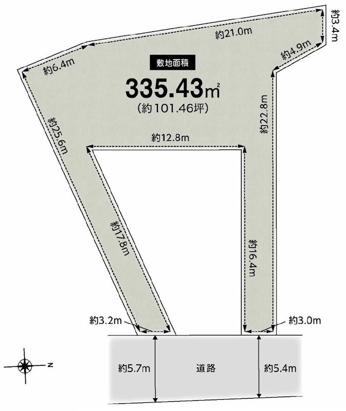 高槻市大冠町2丁目　売土地 間取り図