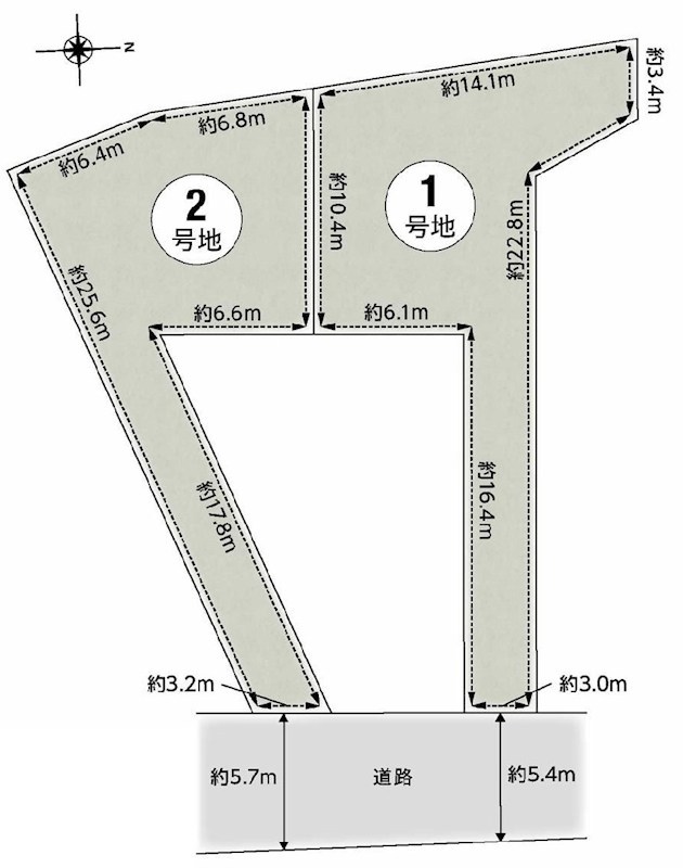 高槻市大冠町2丁目1号地　売土地 間取り図