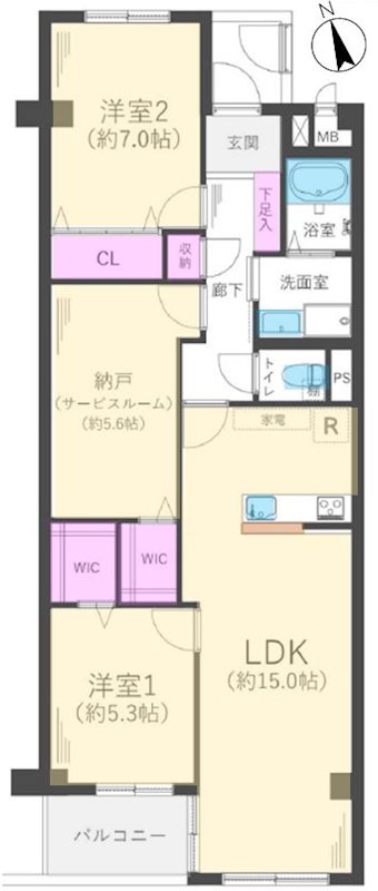 くずはセンチュリータウン４番館 間取り図