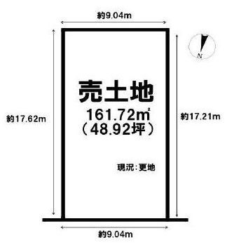 高槻市日吉台二番町　売土地2号地 間取り図