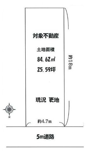 高槻市名神町　売土地 間取り図