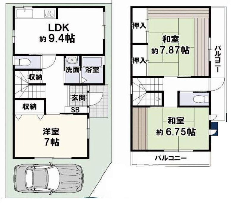 茨木市大池2丁目　中古一戸建 間取り図