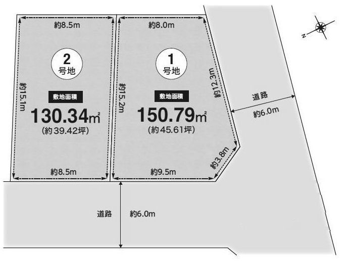 高槻市大和1丁目　売土地　1号地 間取り図
