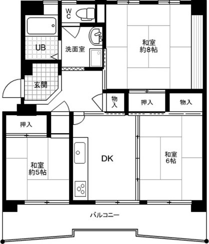 若山台住宅34号棟 間取り図