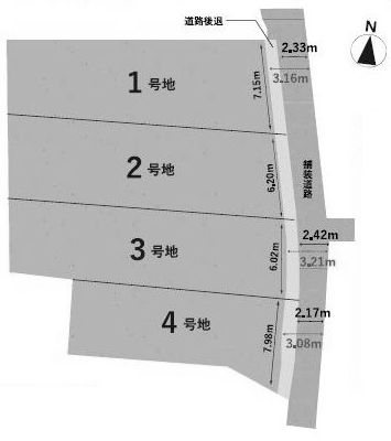 高槻市富田町6丁目　売土地　4号地 間取り図