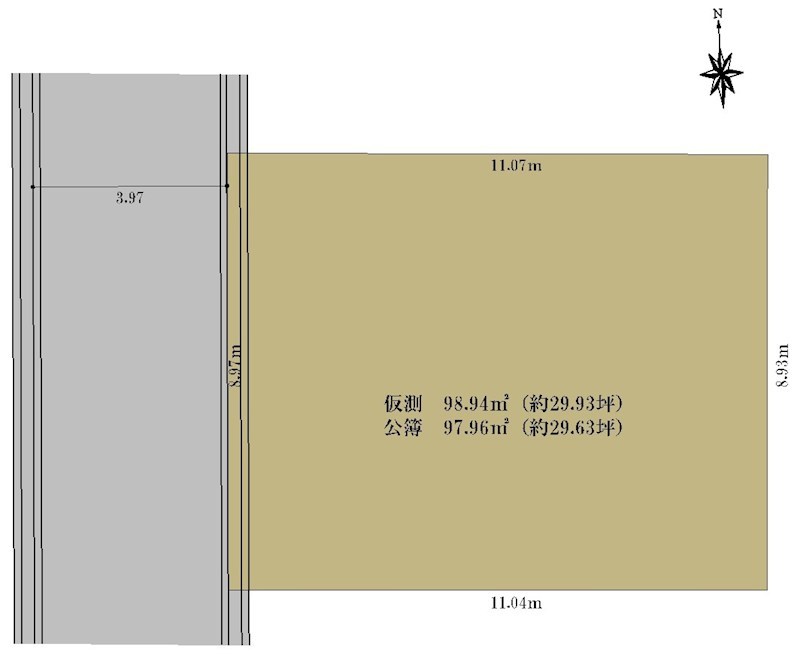 高槻市津之江町2丁目　建築条件付売土地 間取図・土地図