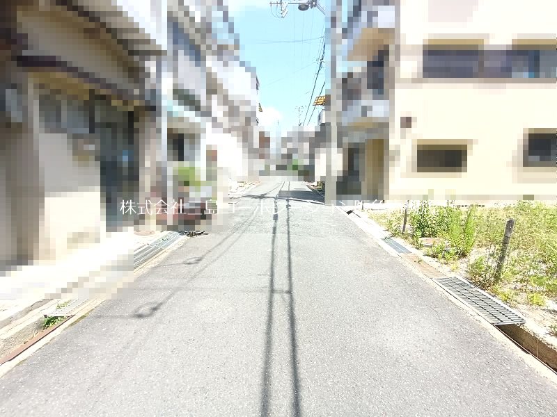高槻市津之江町2丁目　建築条件付売土地 現地写真（前面道路含む現地写真）