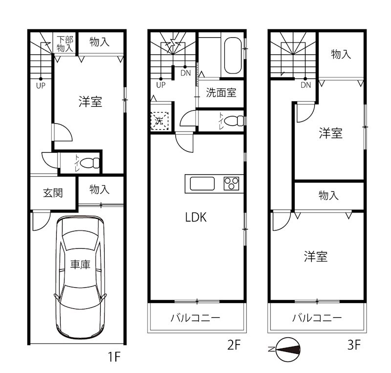 摂津市新在家1丁目　中古一戸建  間取り図