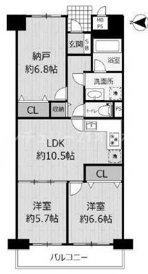 ライオンズマンション高槻  間取り図