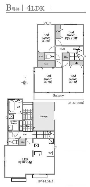 昭和台町2丁目　新築一戸建　B号地 間取り図