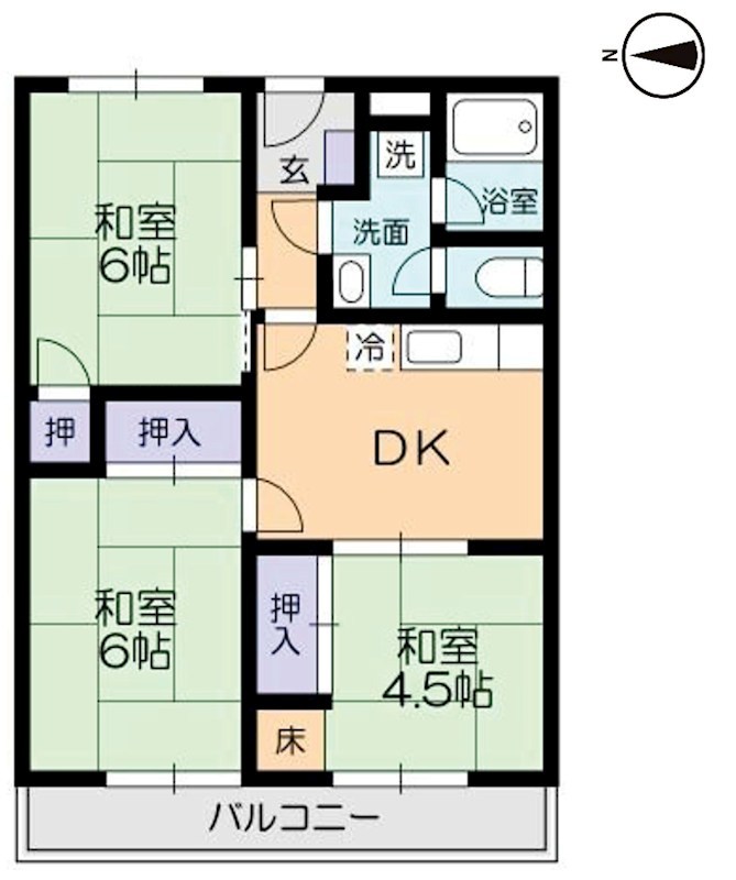 ライオンズマンション千里丘A棟  間取り図