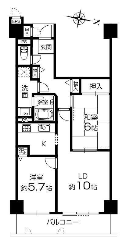 グランドシティダイアパレス吹田イーストウイング参番館   間取り図