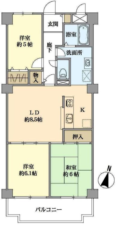 イトーピア東千里 間取り図