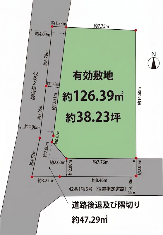 茨木市春日4丁目　売り土地 間取り図