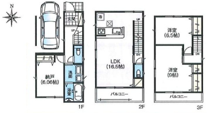高槻市芝生町1丁目　新築一戸建 間取り図