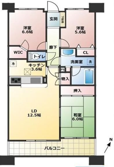 ステイツ枚方・香里ケ丘七丁目 間取り図