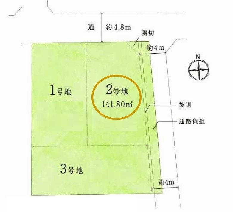 茨木市下中条町 2号地　売土地   間取り図