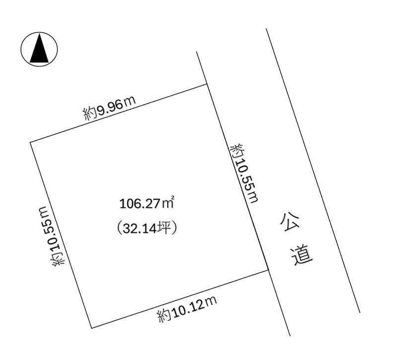 吹田市千里丘中　売土地 間取り図