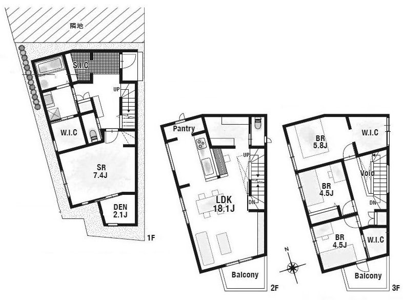 高槻市真上町3丁目　建築条件付売土地 間取り図