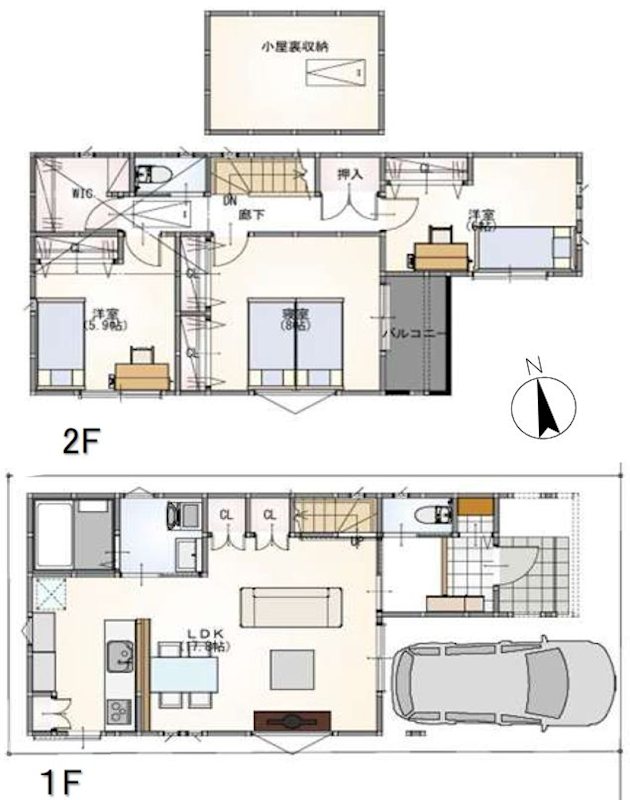 野村中町限定1邸新築分譲住宅 間取り図